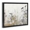 Stupell Industries Grey Flower Silhouettes Floater Framed Canvas Wall Art Design by Design Fabrikken